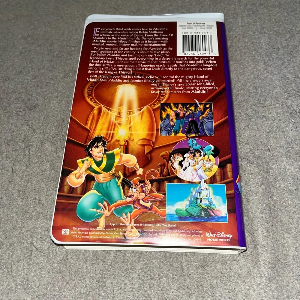 Disney’s Aladdin & The King of Thieves VHS Movie